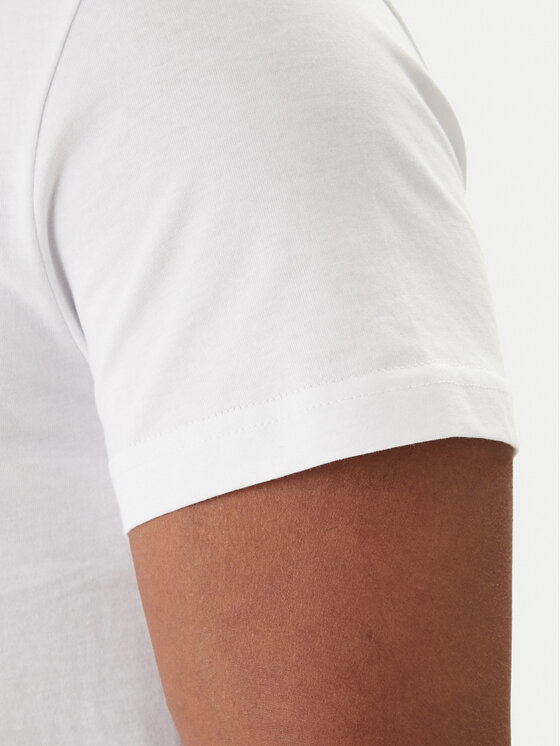Versace Versace Erkek Normal Kalıp Yuvarlak Yakalı Logo Desenli Kısa Kollu Beyaz T-Shirt 80GAHT03 CJ00T-G03