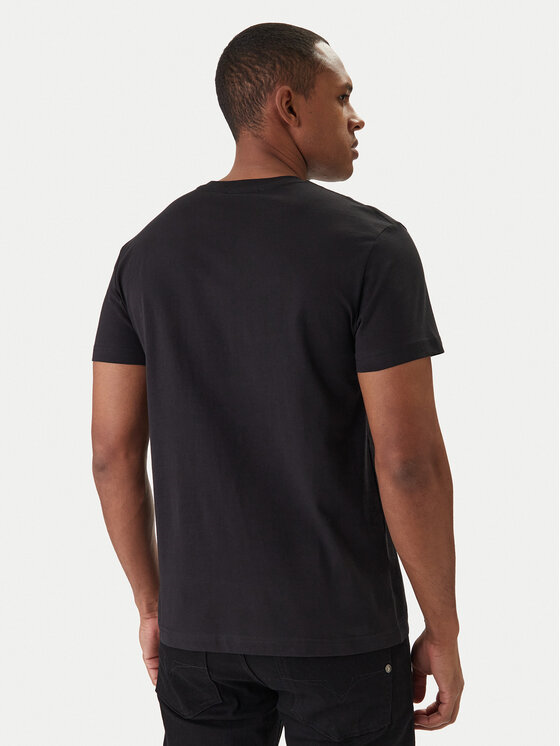 Versace Versace Erkek Normal Kalıp Yuvarlak Yakalı Logo Desenli Kısa Kollu Siyah T-Shirt 80GAHT03 CJ00T-G89