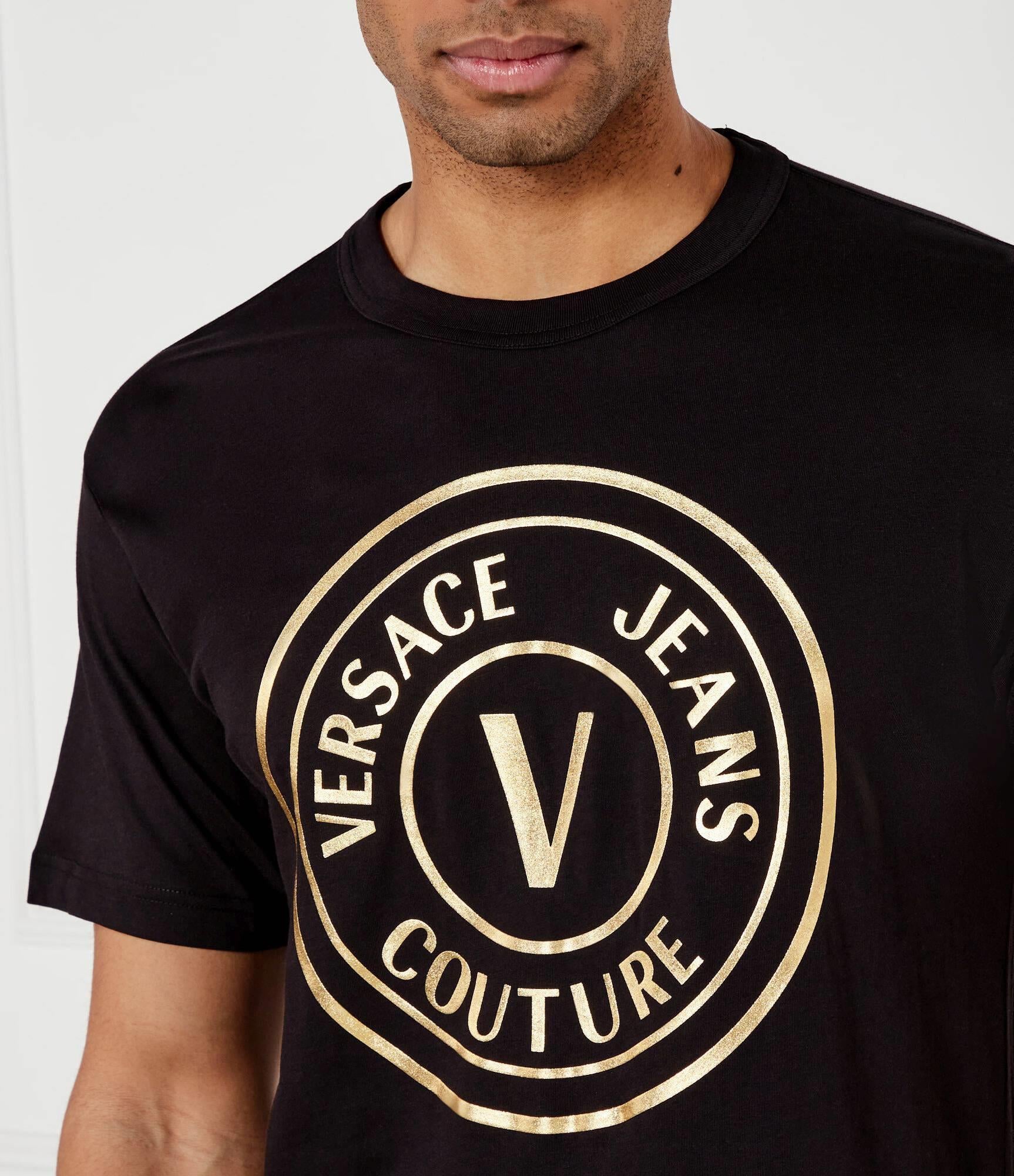 Versace Dokuma Siyah T-Shirt - 78GAHT01CJ00T-G89 | Wejaar