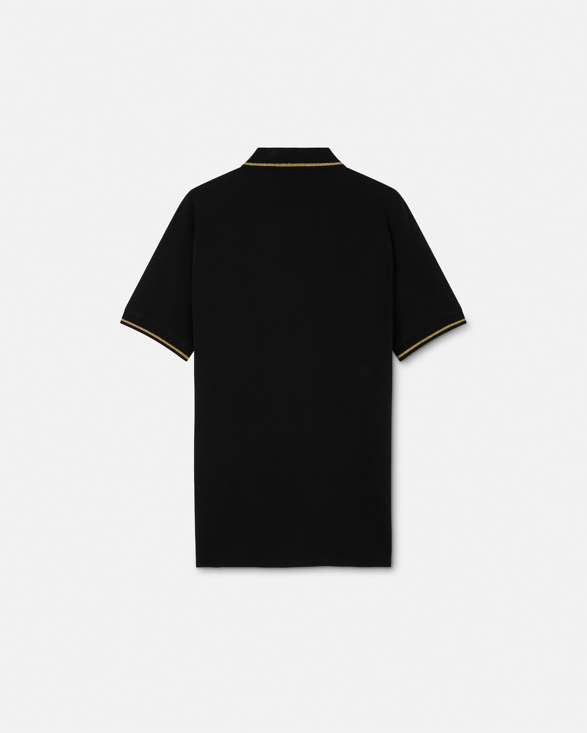 Versace Versace Erkek Regular Fit Pamuklu Kolarında Şerit Desenli Kısa Kollu Siyah T-Shirt 80GAGT05 CJ01T-G89