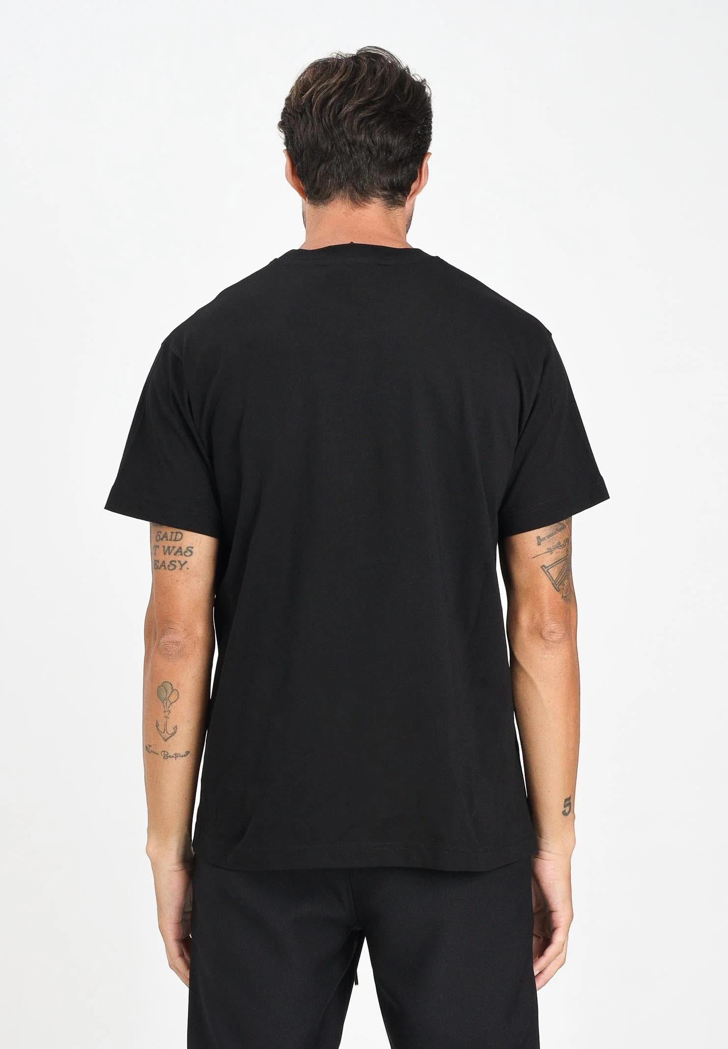 Versace Versace Erkek Regular Fit Yakası Logo Detaylı Pamuklu Kısa Kollu Siyah T-Shirt 79GAHP03CJ01P-899