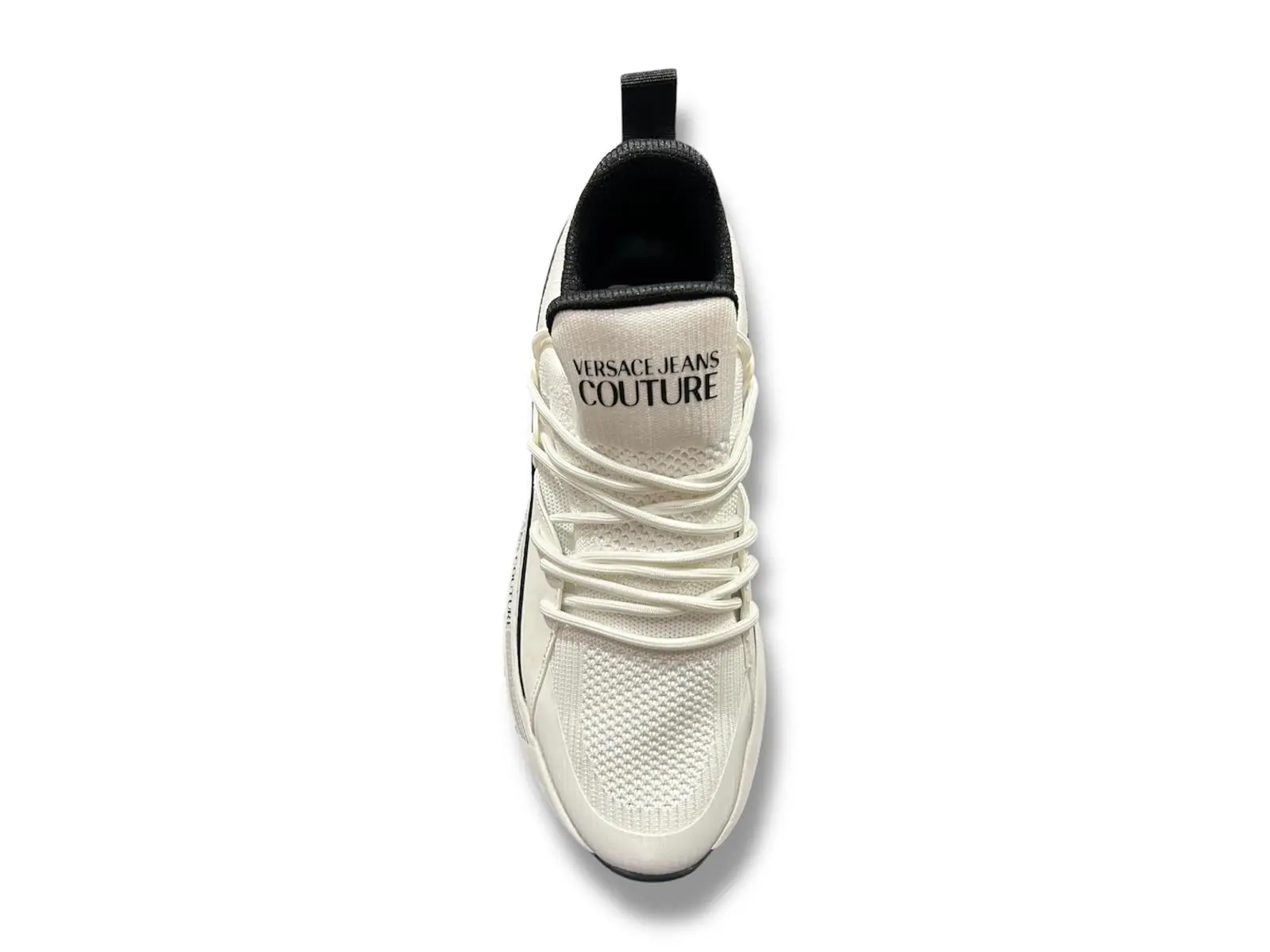 Versace Versace Erkek Yüksek Rahat Tabanlı Logo Desenli Örgü Detaylı Beyaz Sneaker 80YA3SA3 ZSE21-003
