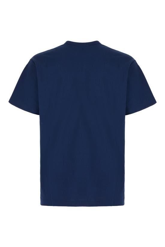 Versace Versace Kadın Bisiklet Yaka Kısa Kol Versace Yazı ve Desenli Lacivert T-Shirt 78GAHE07CJ00E-283