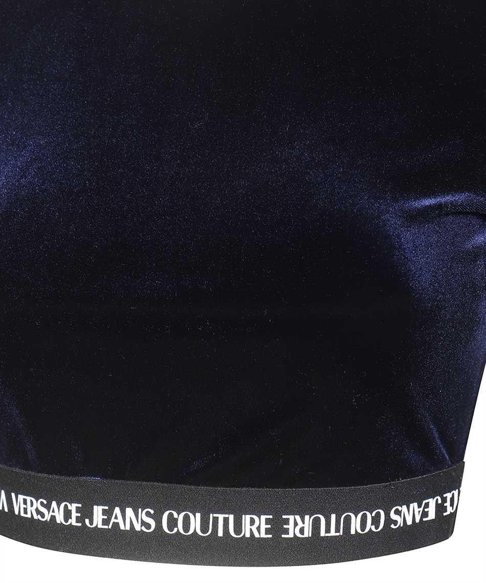 Versace Versace Kadın Düz Crop Kadife Uzun Kollu Lacivert Bluz 73HAH218 J0008-259