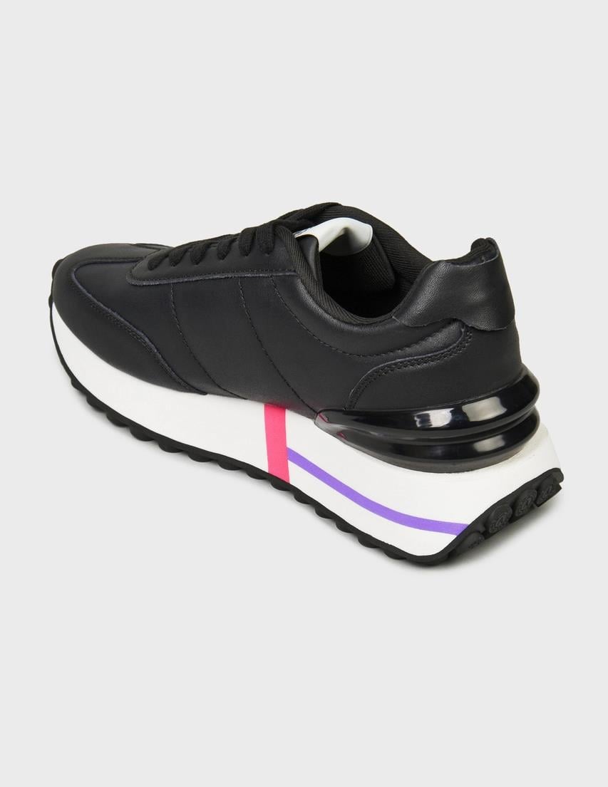 Versace Versace Kadın Marka Logolu Rahat Taban Bağıcıklı Siyah Sneaker 75VA3SH1ZP346-899