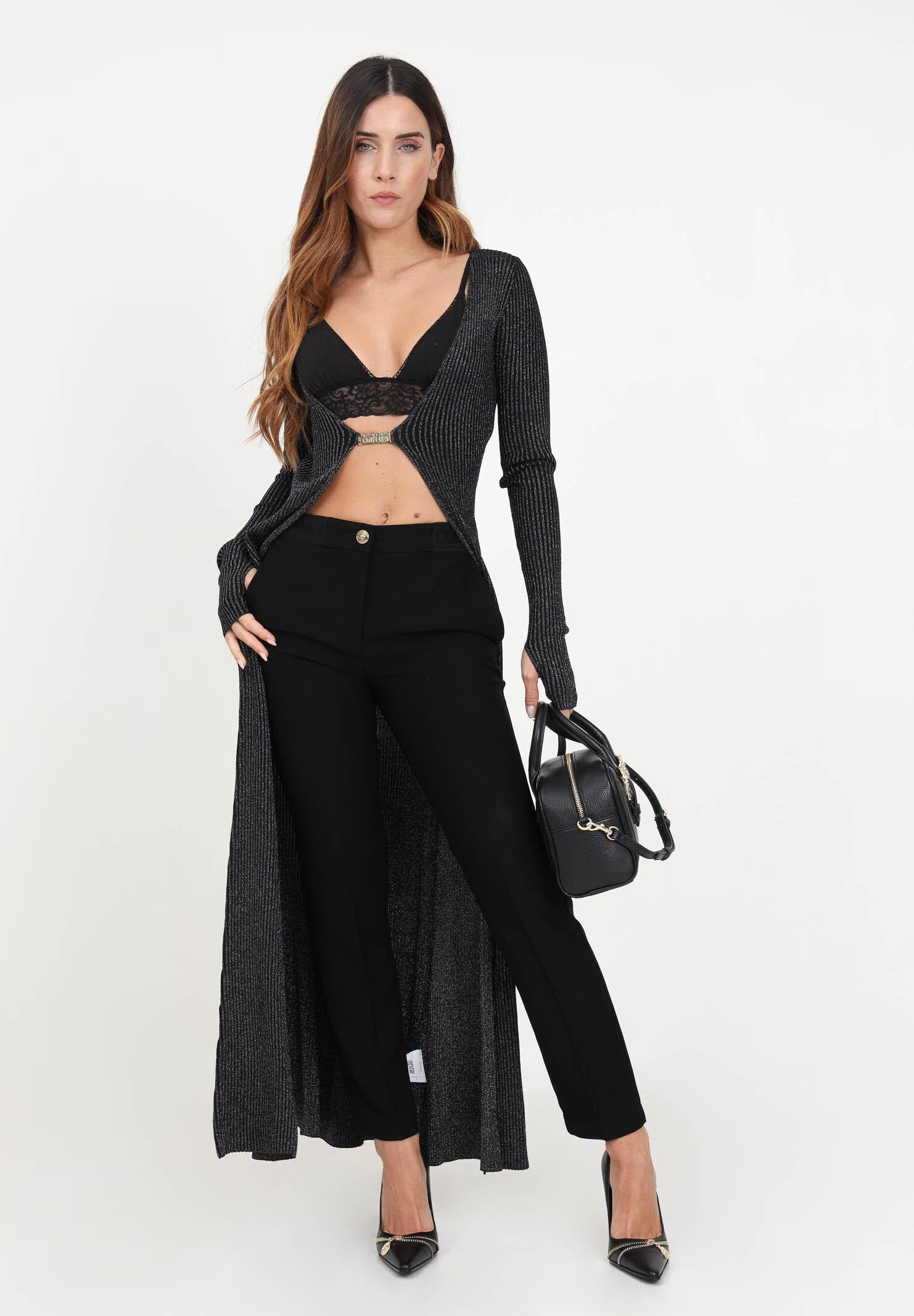 Versace Versace Kadın Normal Belli Dar Kesim Düz Paça Siyah Pantolon 75HAA112N0230-899
