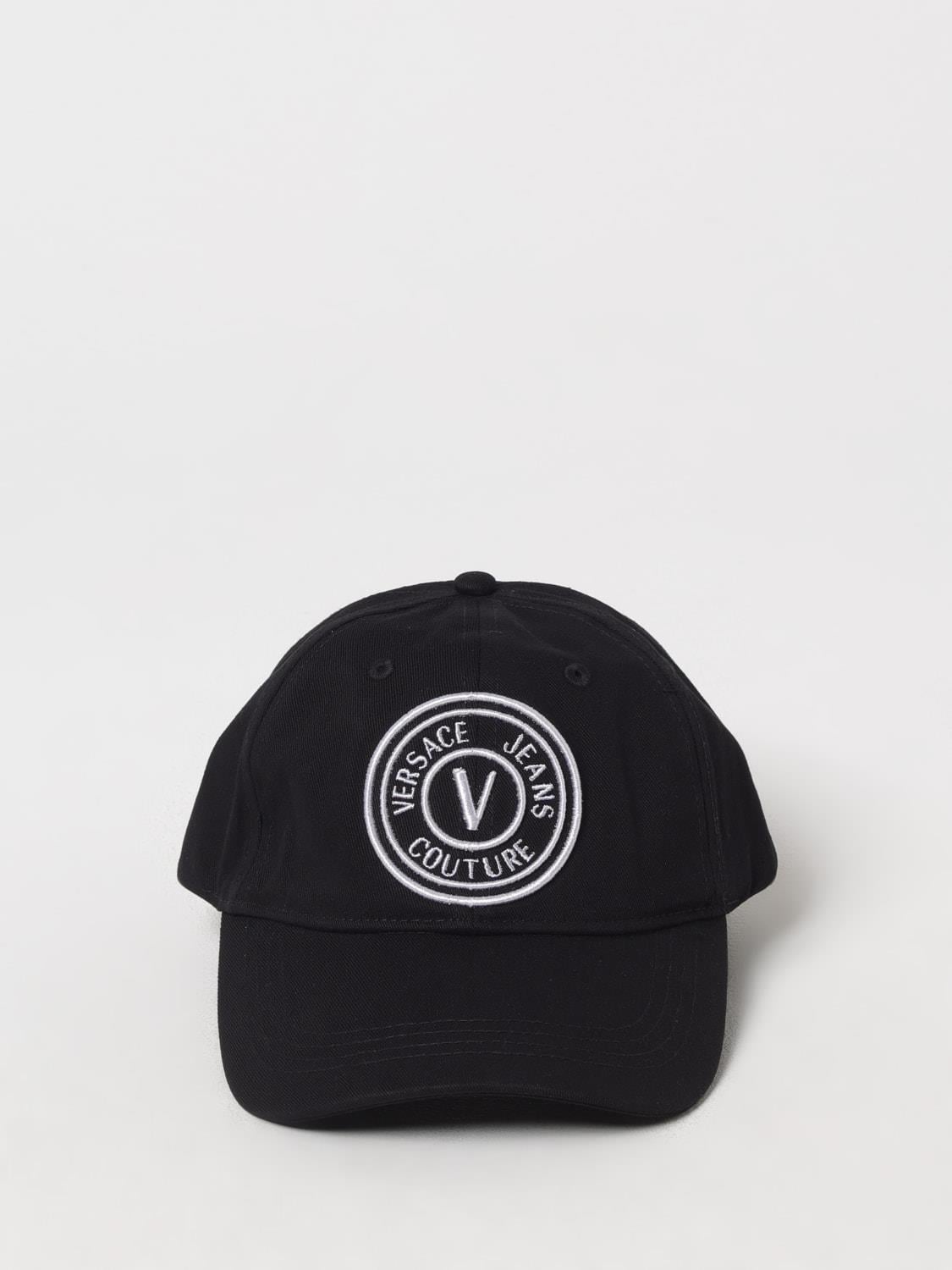 Versace Versace Kadın Pamuklu Ayarlanabilir Büyük Versace Yazılı Siyah Şapka 78YAZK26ZG366-L01