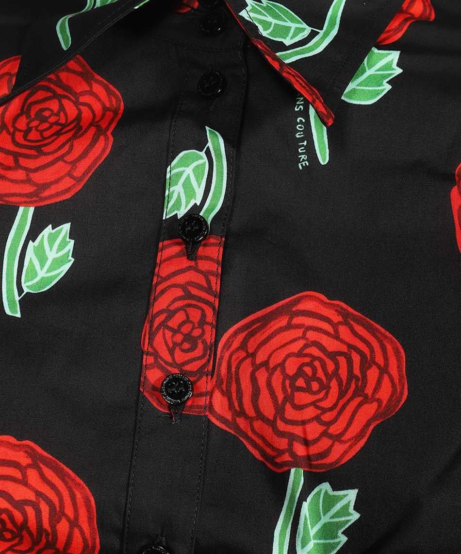 Versace Versace Kadın Pamuklu Uzun Kollu Düğme Kapamalı Siyah Gömlek 74HAL215 NS205-899