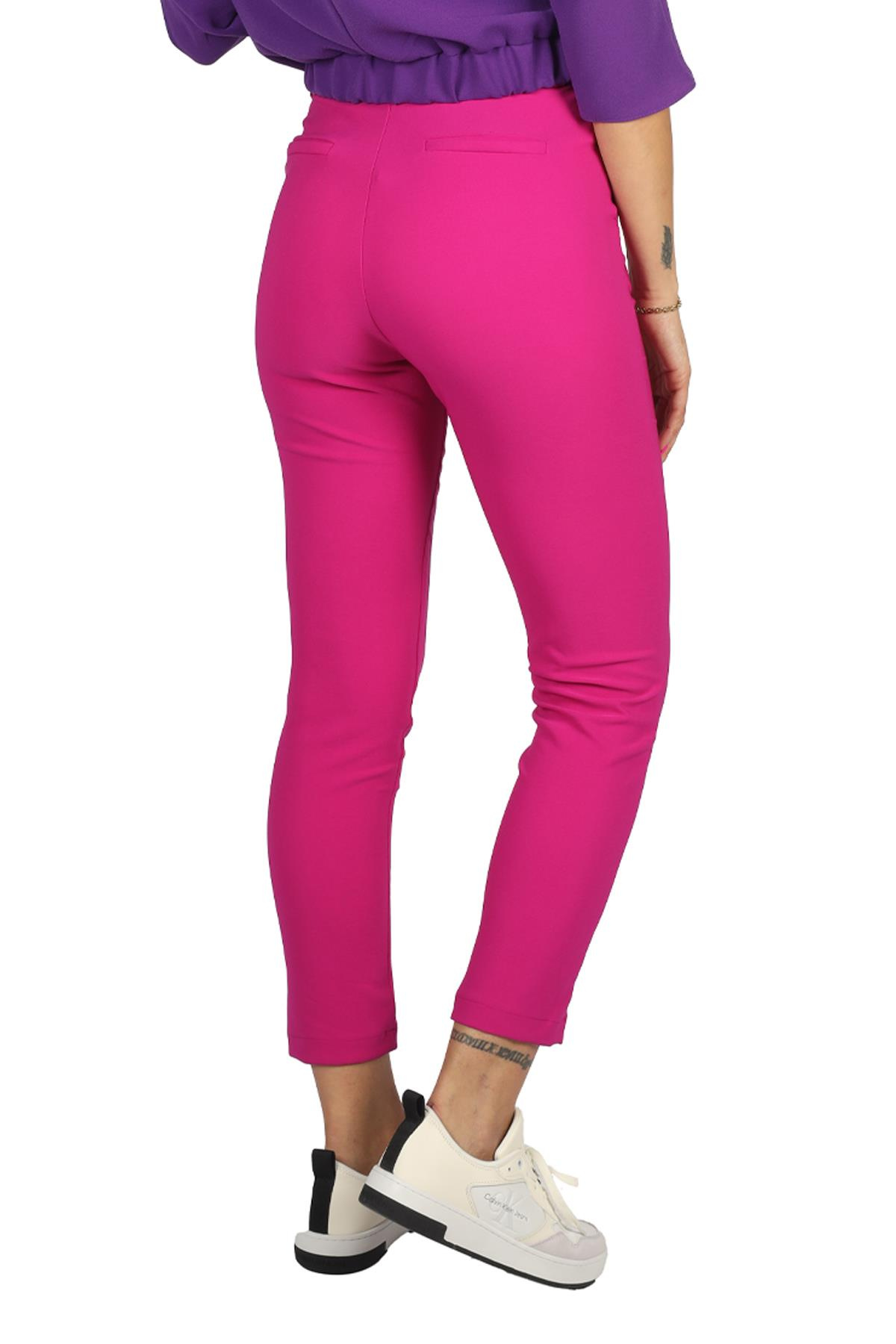 Ysatiss Ysatiss Kadın Yüksek Bel Slim Rahat FUŞYA Pantolon IYS2000123-FUŞYA