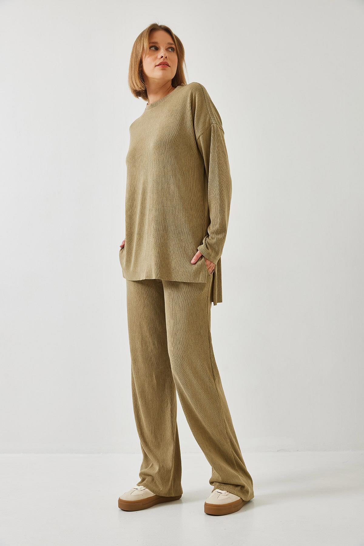 Basic Pantolonlu Alt-Üst Takım 60511002 - Haki