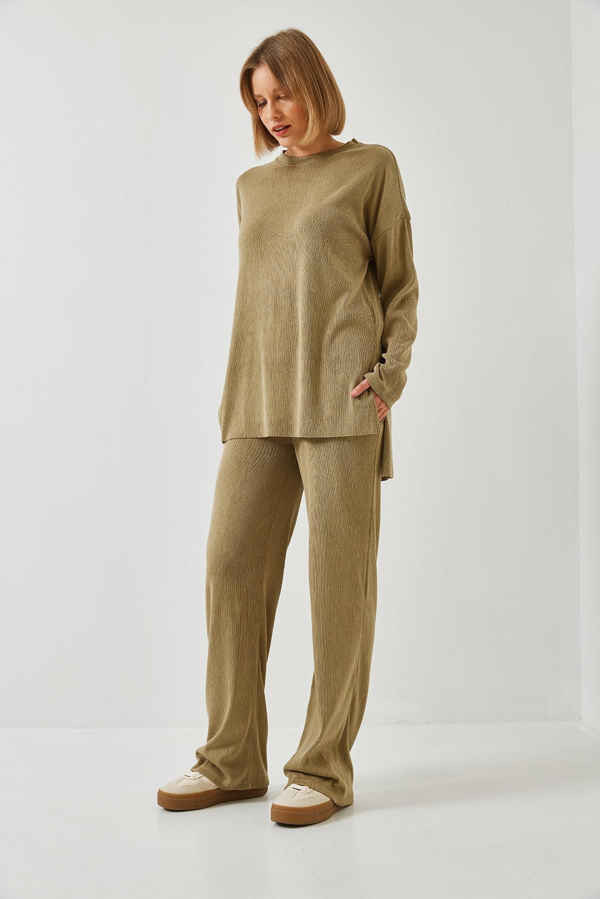 Basic Pantolonlu Alt-Üst Takım 60511002 - Haki