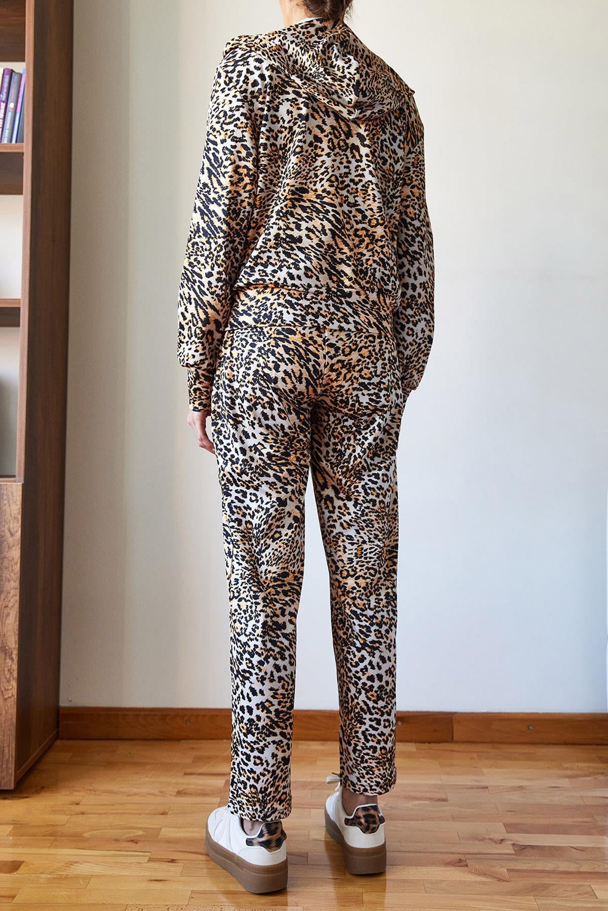Bianco Lucci Leopar Desenli Alt-Üst Takım MBMS048 60501048 - Kahverengi ALT - ÜST TAKIM modelleri
