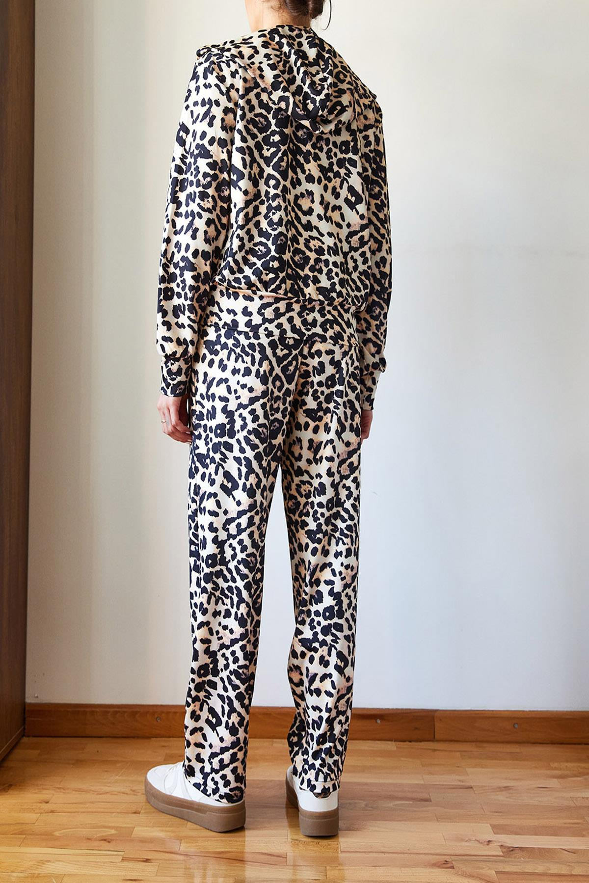 Bianco Lucci Leopar Desenli Alt-Üst Takım MBMS046 60501046 - Kahverengi