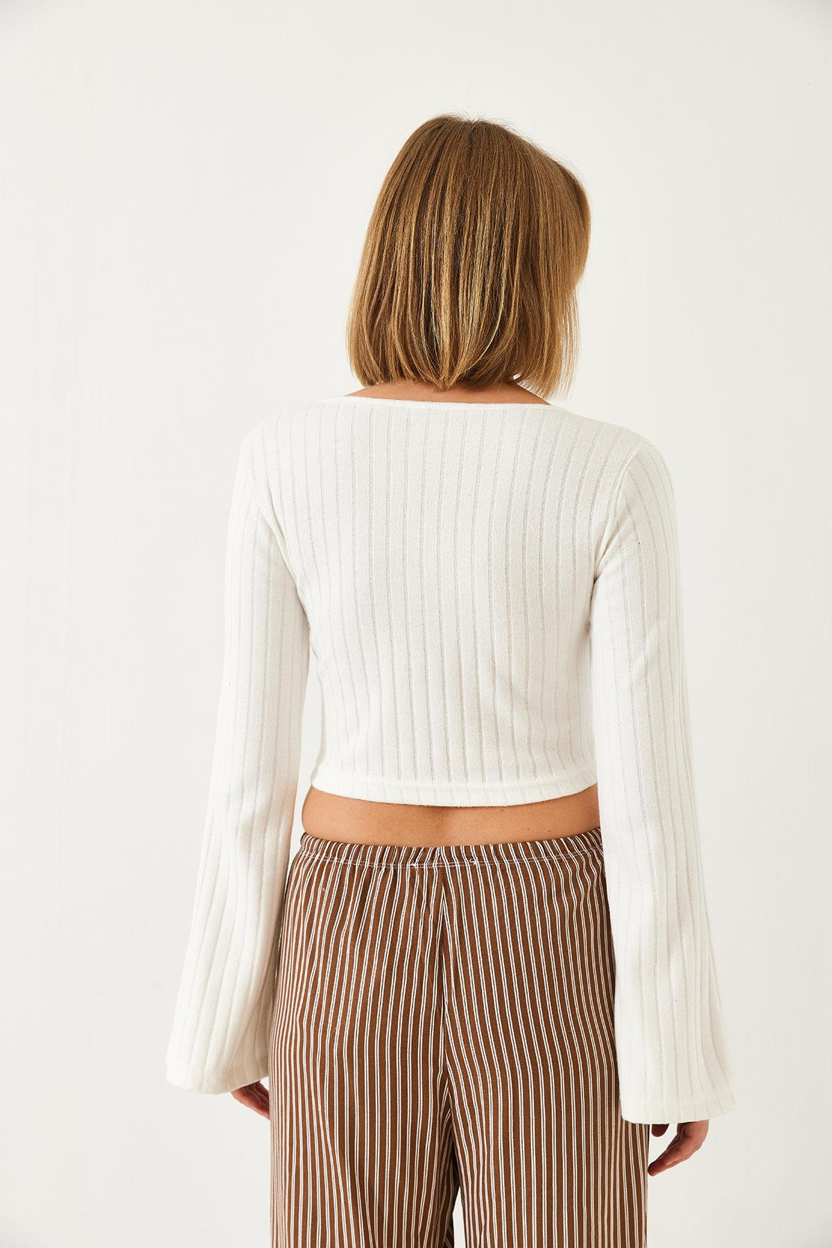 Crop Bluz 60351286 - Beyaz