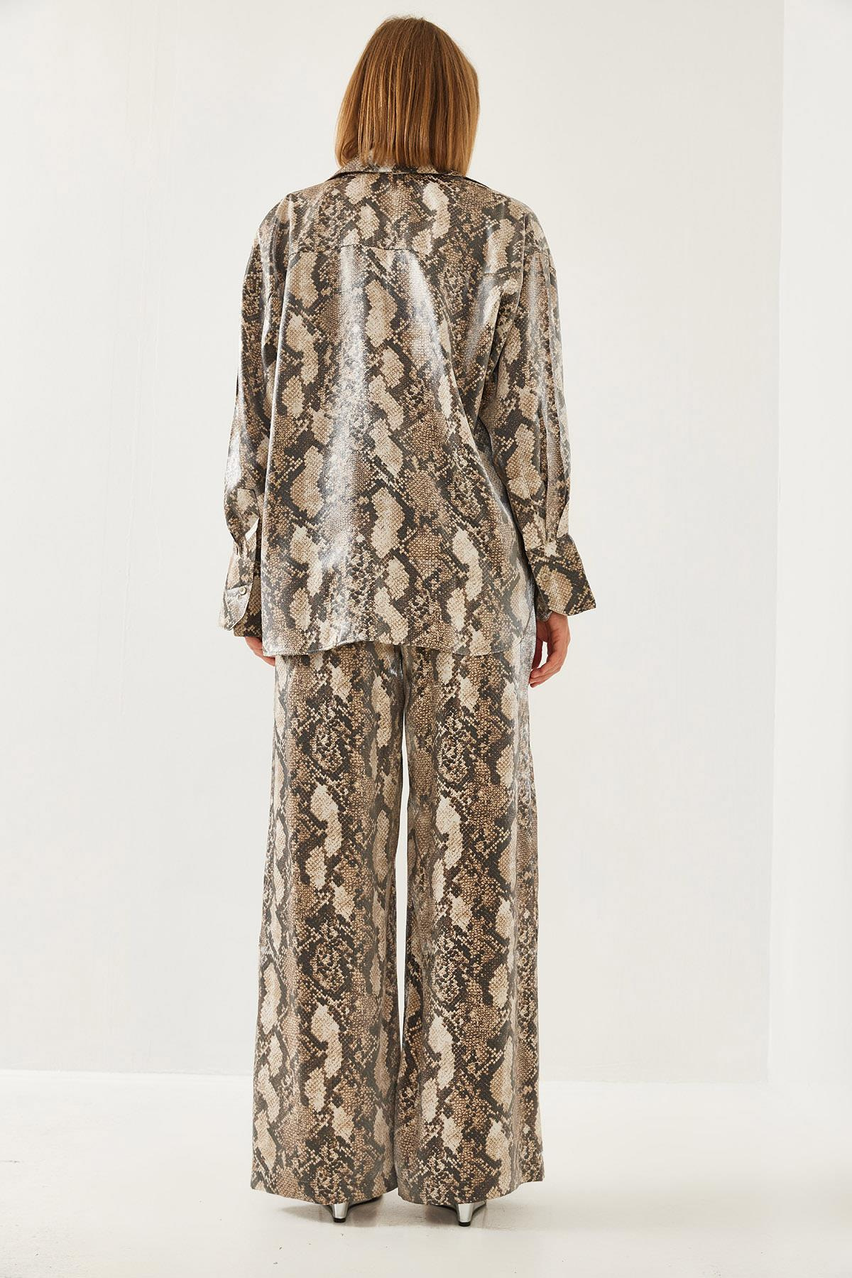 Desenli Alt Üst Takım 60351239 - Camel