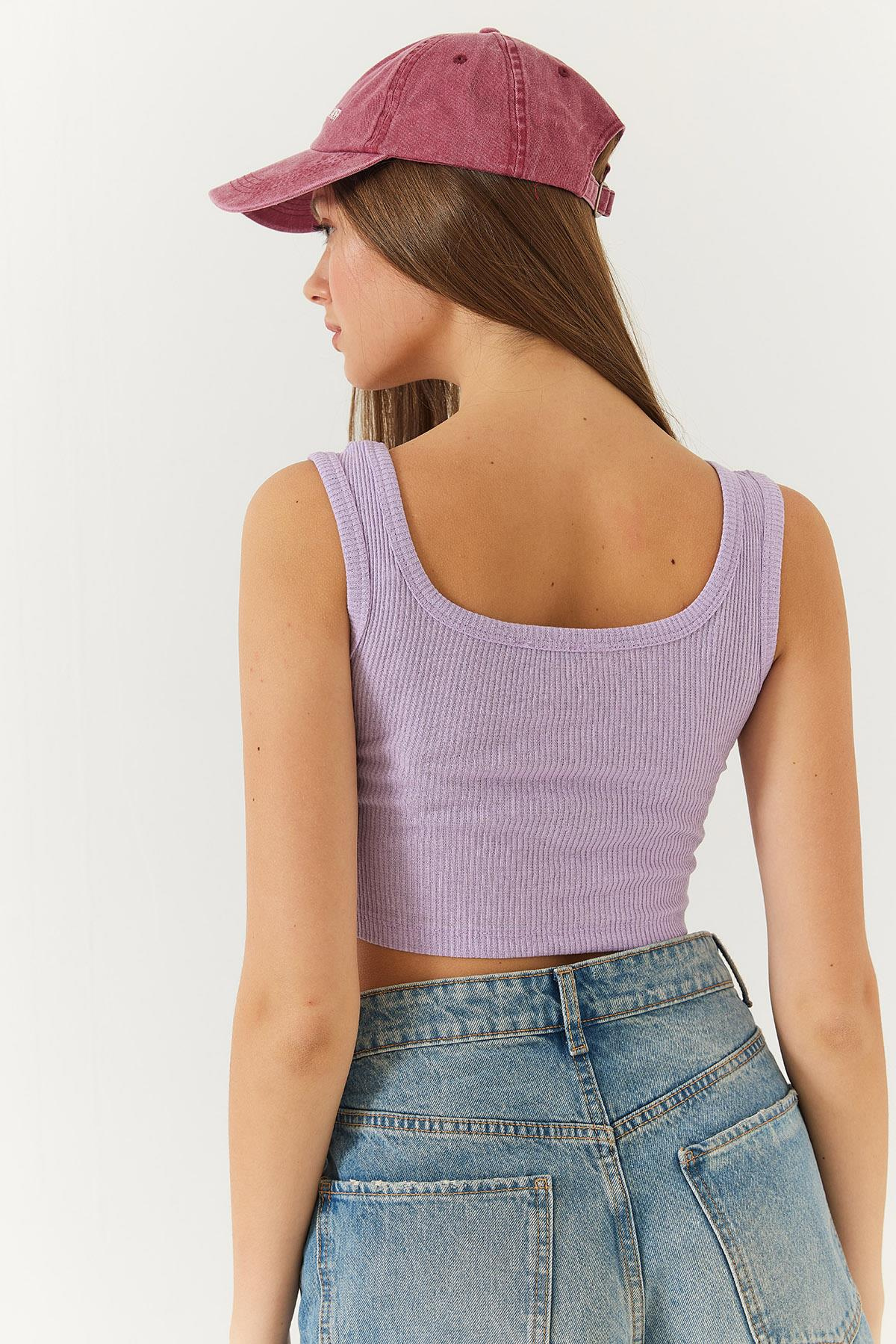 Fitilli Kaşkorse Üçlü Bluz 60261082 - Siyah-Lila-BebeMavisi