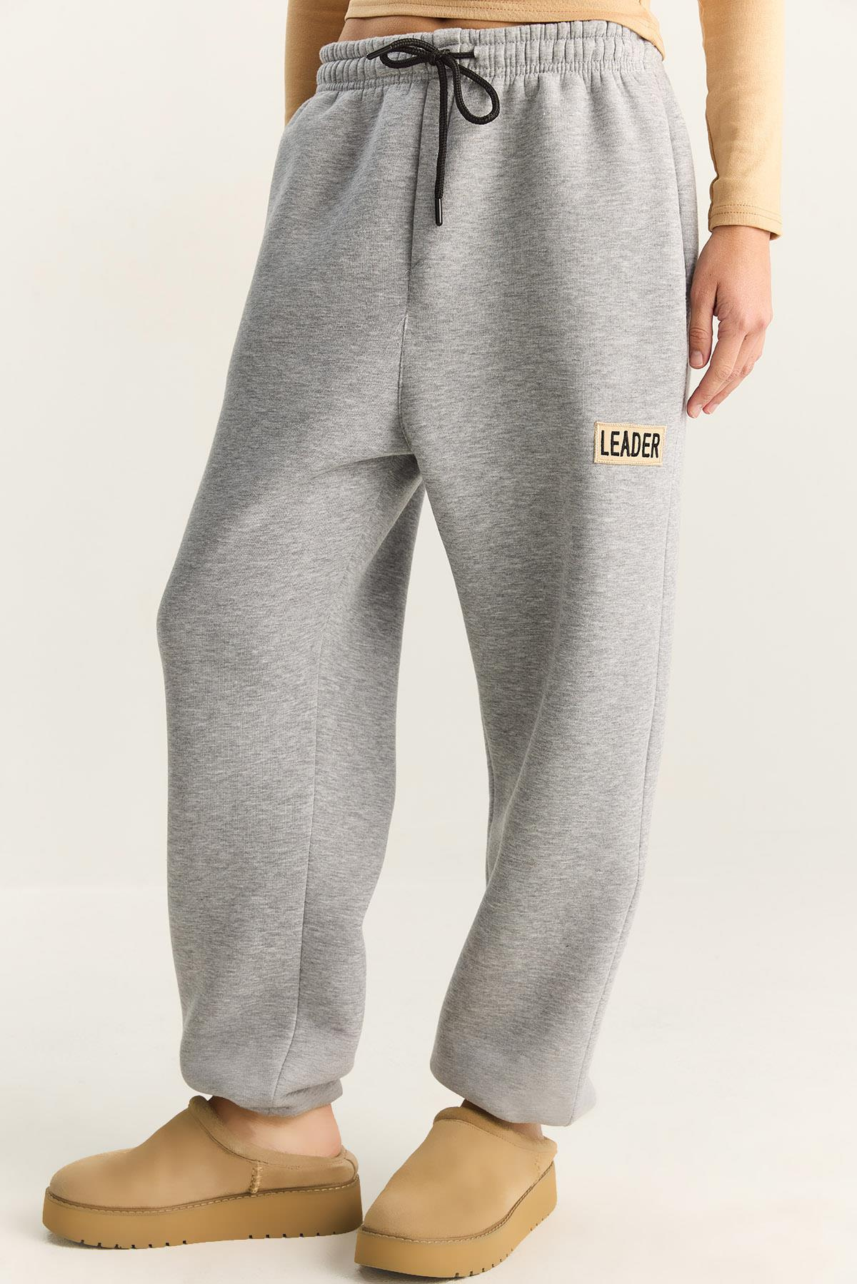 Kadın Basic Jogger Relaxed Polarlı Eşofman Altı 60283860 - Gri Melanj EŞOFMAN ALTI modelleri
