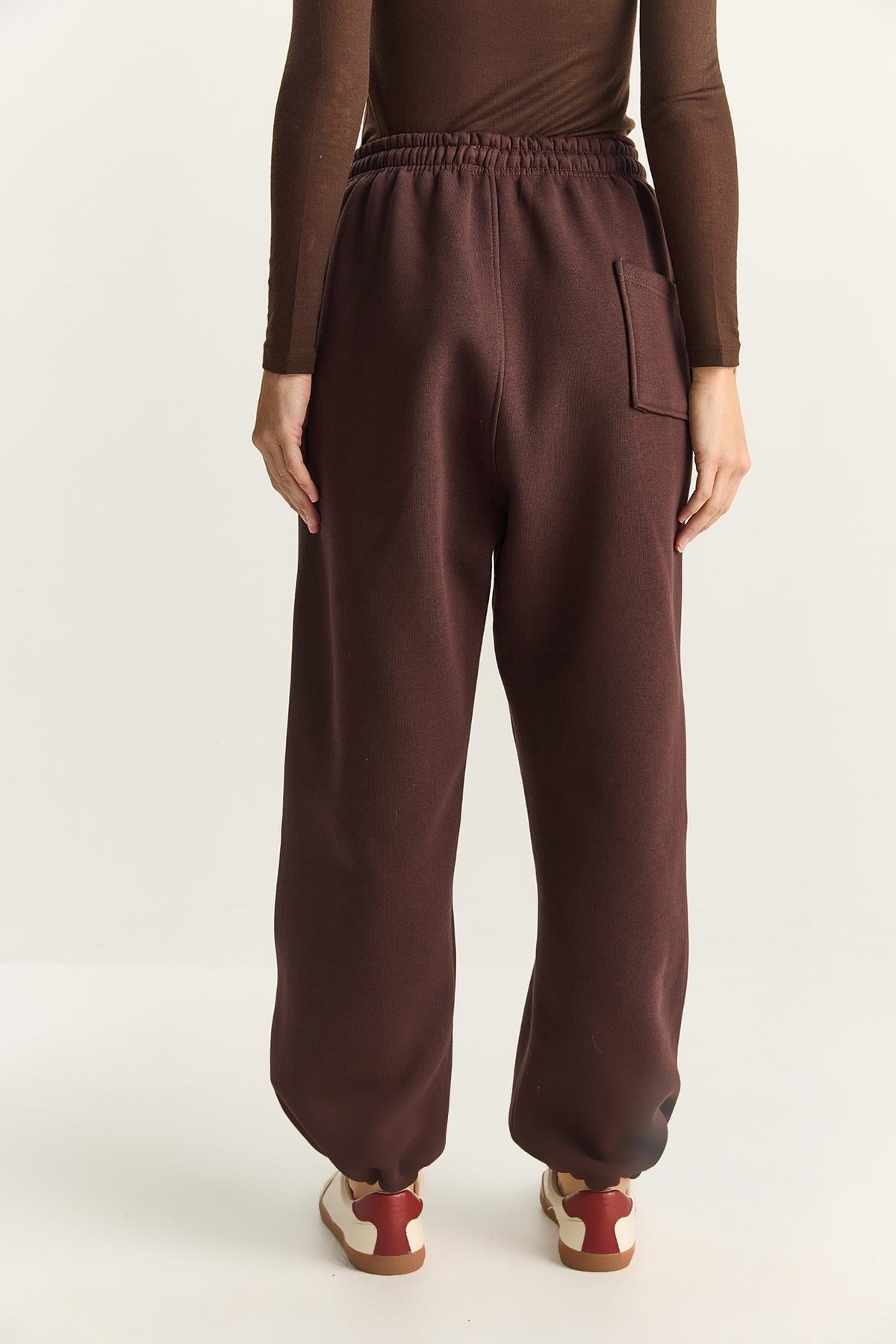 Kadın Basic Jogger Relaxed Polarlı Eşofman Altı 60283860 - Kahverengi EŞOFMAN ALTI modelleri
