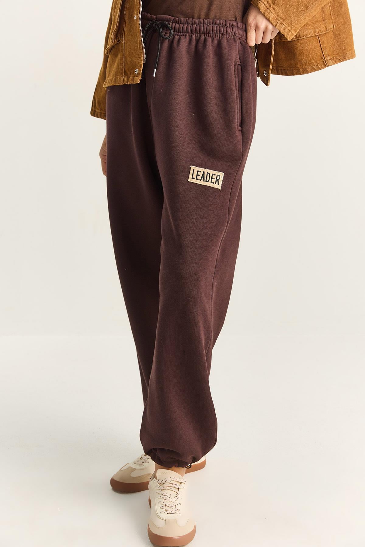 Kadın Basic Jogger Relaxed Polarlı Eşofman Altı 60283860 - Kahverengi EŞOFMAN ALTI modelleri