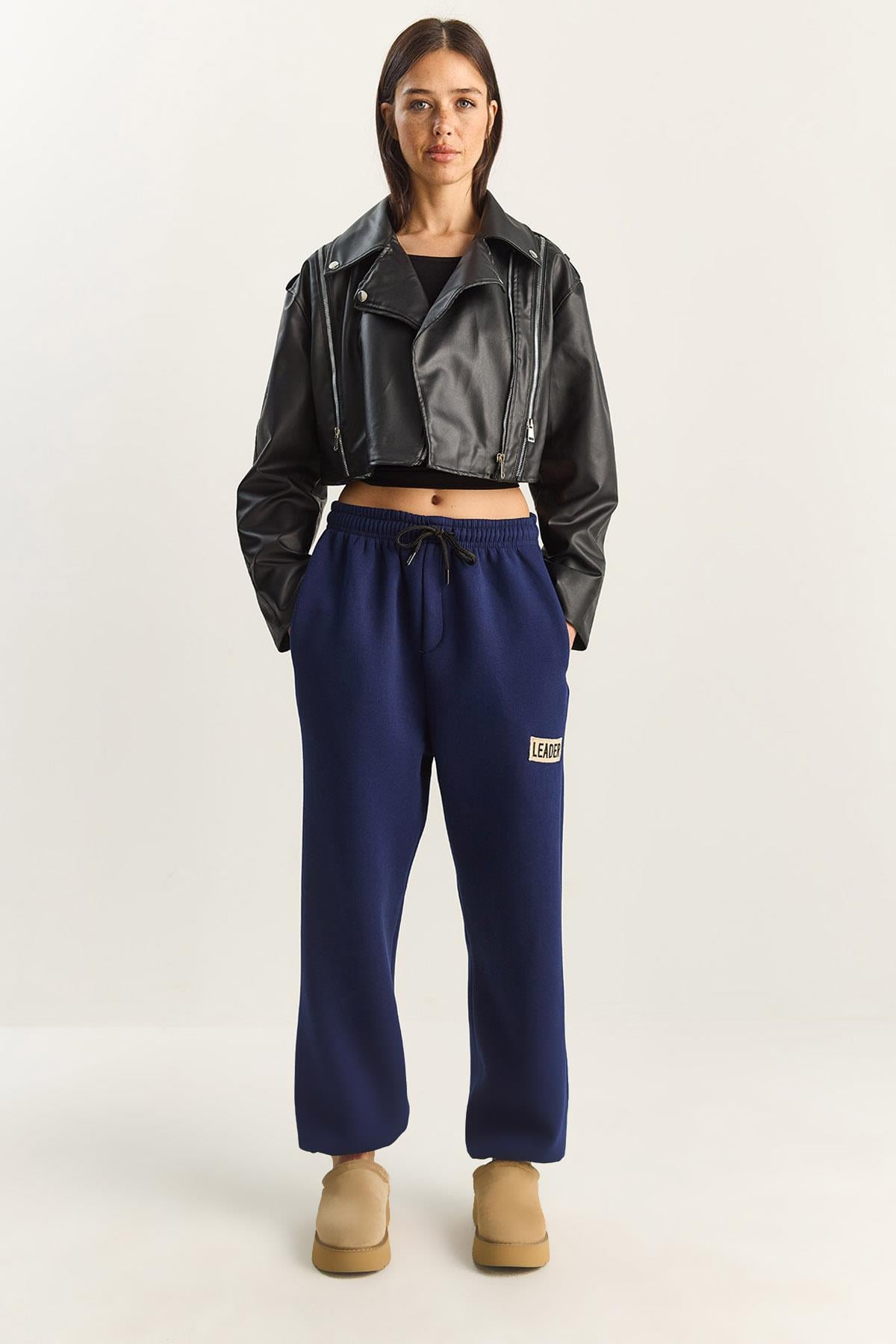 Kadın Basic Jogger Relaxed Polarlı Eşofman Altı 60283860 - Lacivert EŞOFMAN ALTI modelleri