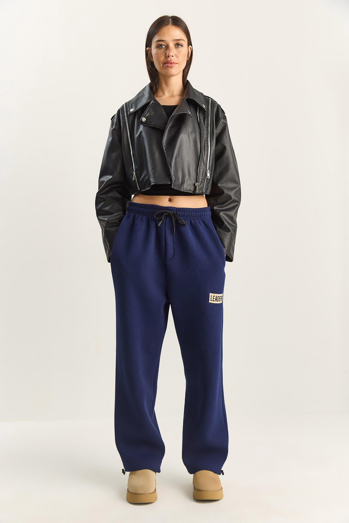 Kadın Basic Jogger Relaxed Polarlı Eşofman Altı 60283860 - Lacivert EŞOFMAN ALTI modelleri