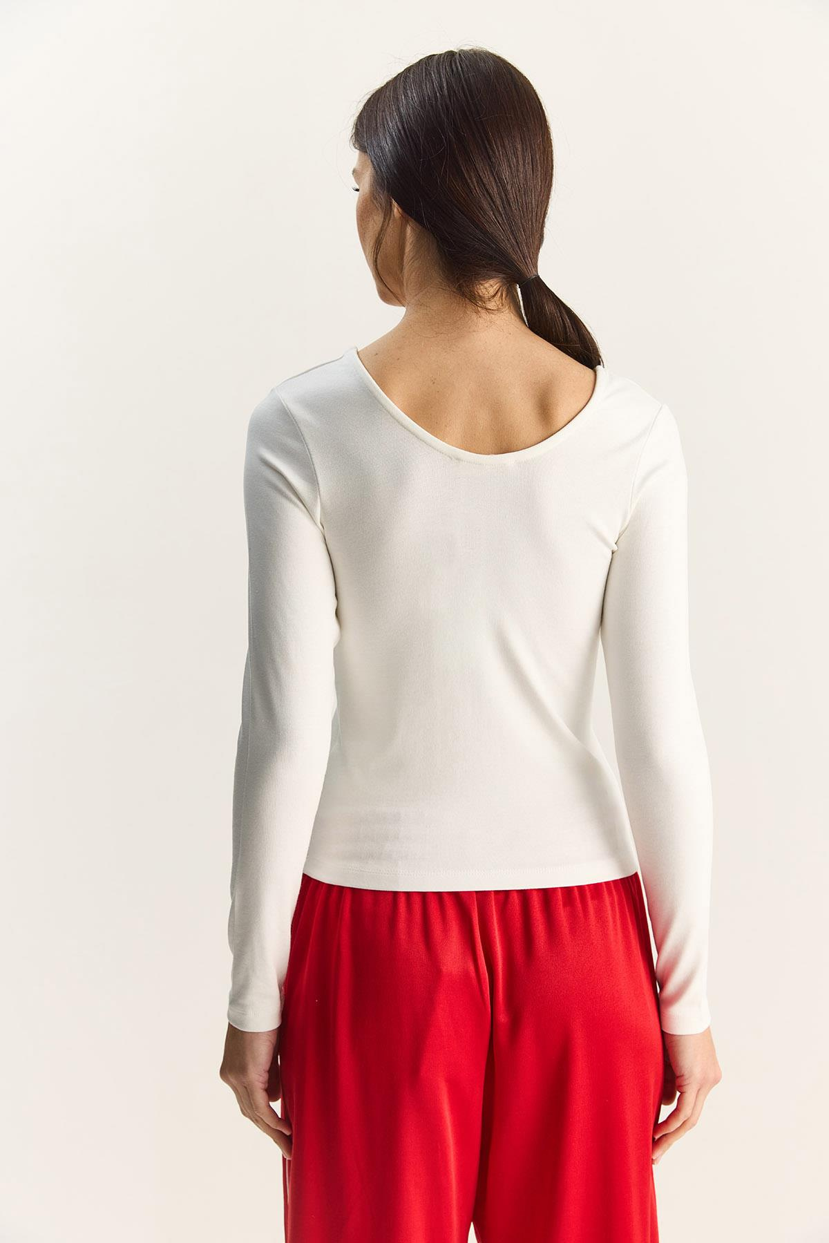 Kadın Ultra Soft U Yaka Bluz 122 60283831 - Beyaz BLUZ modelleri
