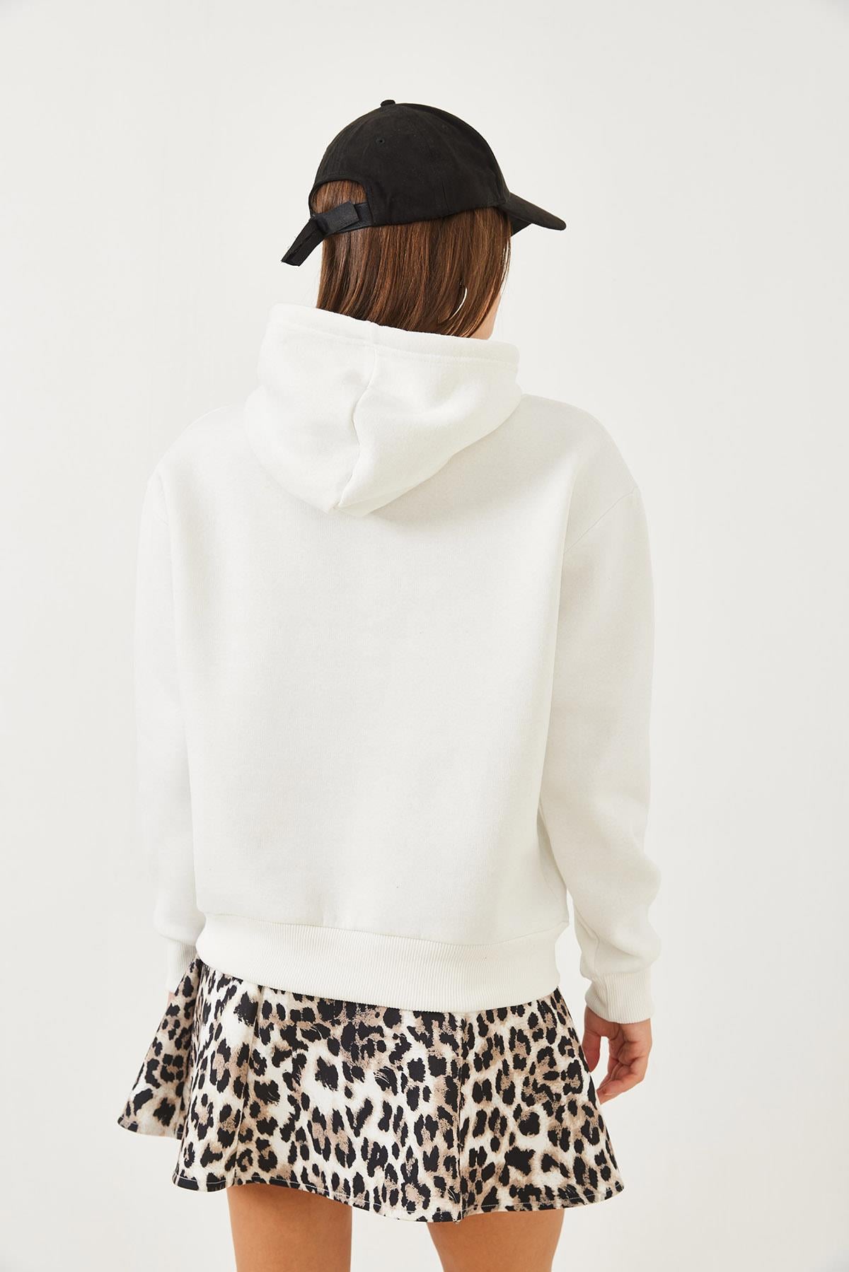Kanguru Cepli Sweatshirt MBHS012 60601012 - Beyaz