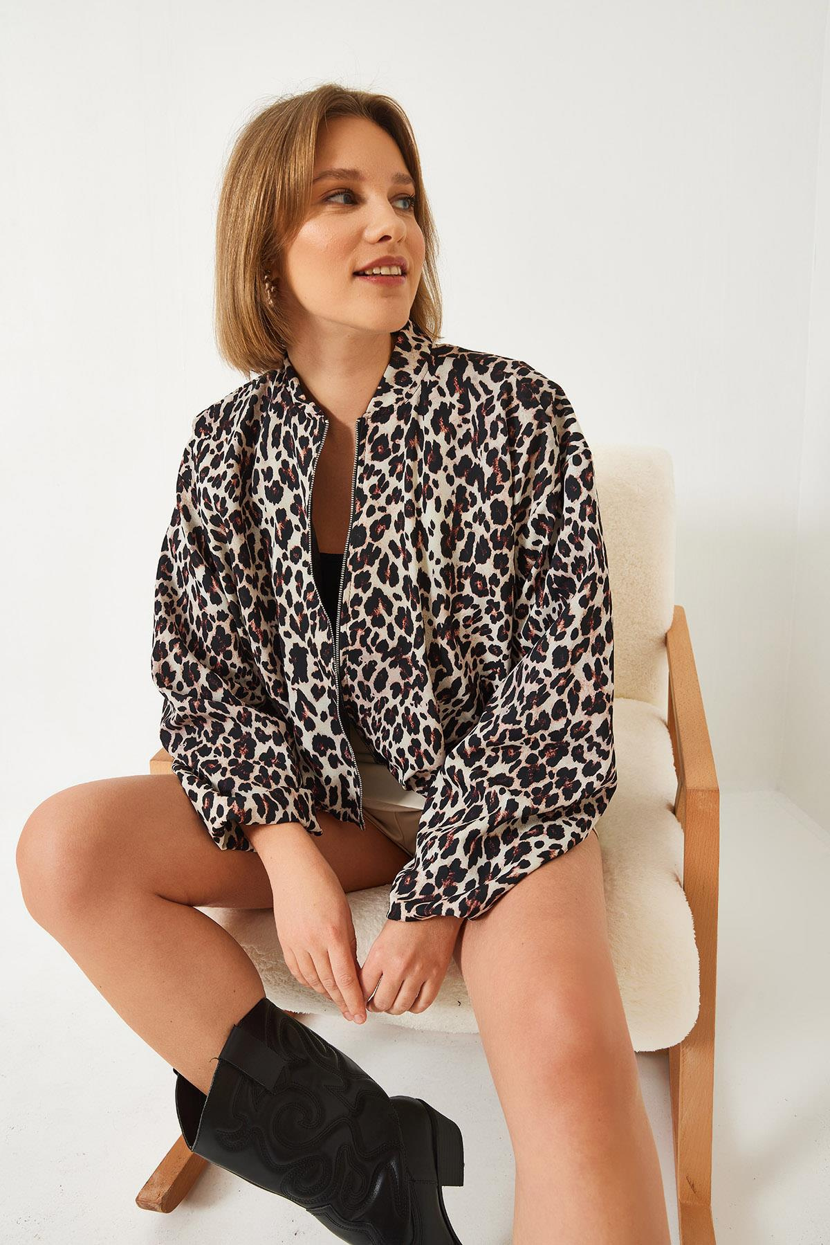 Leopar Bomber Ceket MBMS014  60501014 - Leopar