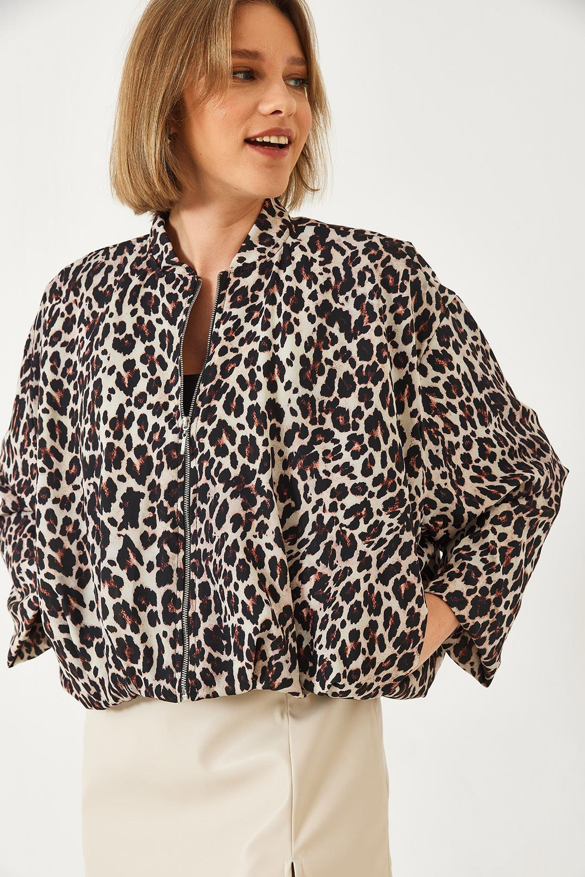 Leopar Bomber Ceket MBMS014  60501014 - Leopar
