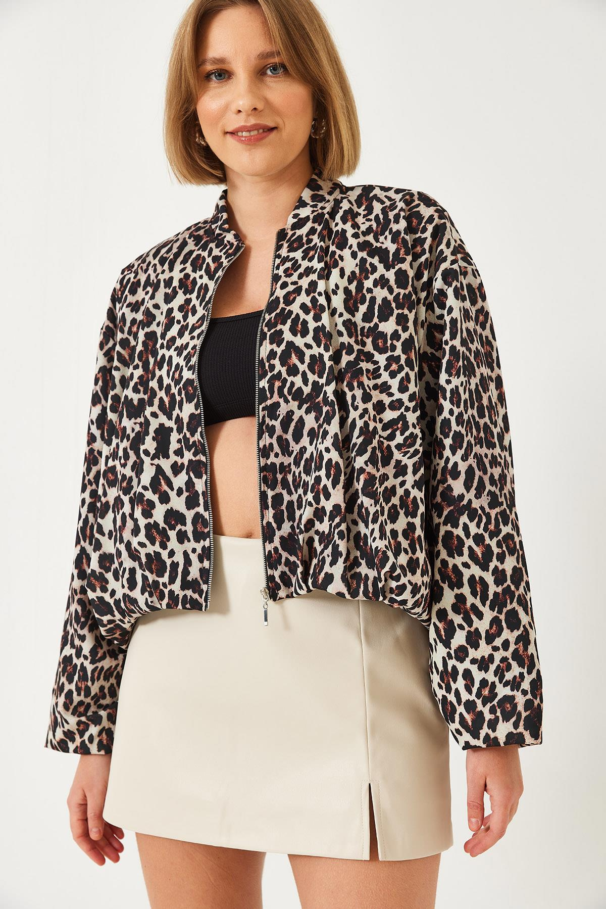 Leopar Bomber Ceket MBMS014  60501014 - Leopar