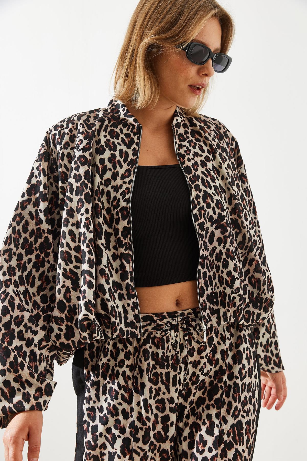 Leopar Bomber Ceket MBMS014  60501014 - Leopar
