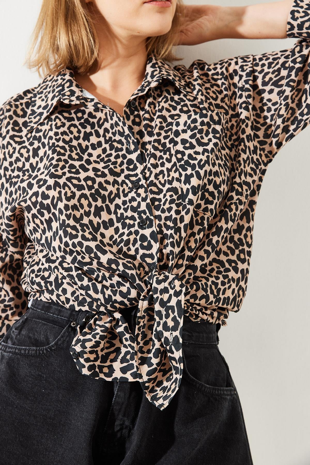 Leopar Desenli Gömlek MBMS008 60501008 - Leopar