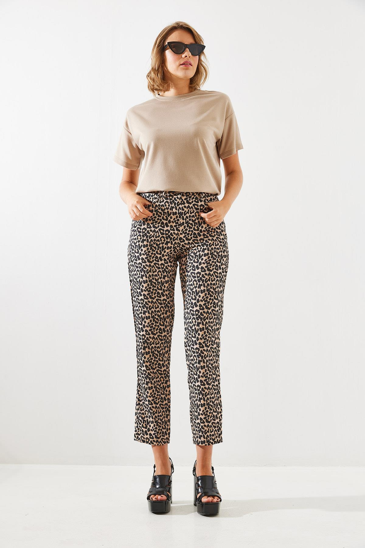 Leopar Desenli Pantolon MBMS007 60501007 - Leopar