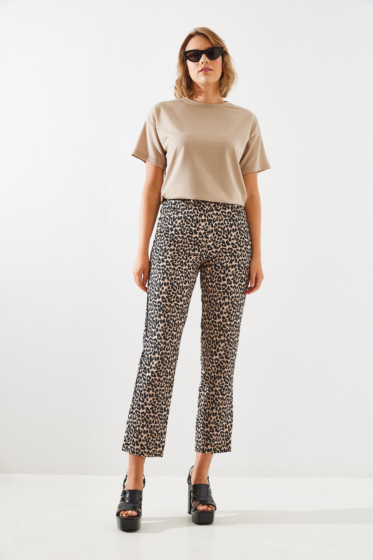 Leopar Desenli Pantolon MBMS007 60501007 - Leopar
