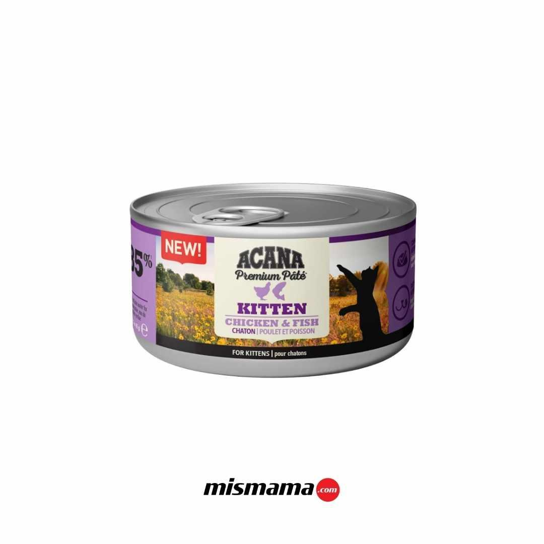 Acana Premium Pate (Ezme) Tavuklu ve Balıklı Yavru Kedi Konservesi 85 Gr