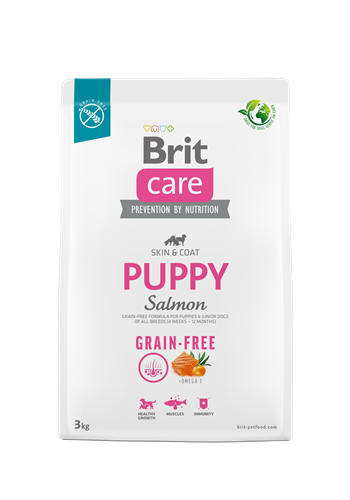 Brit Care Deri Ve Tüy Hassasiyeti Olan Yavru Köpekler İçin, Tahılsız, Somonlu Kuru Mama 3 kg