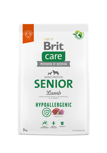 Brit Care Yaşlı Köpekler İçin, Tek Proteinli, Hipoalerjenik, Kuzu Etli Kuru Mama 3 kg