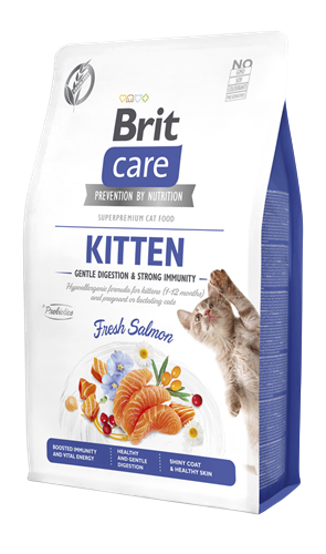 Brit Care Yavru Kediler İçin, Tahılsız, Hipoalerjenik, Taze Somonlu Kuru Mama 2 kg