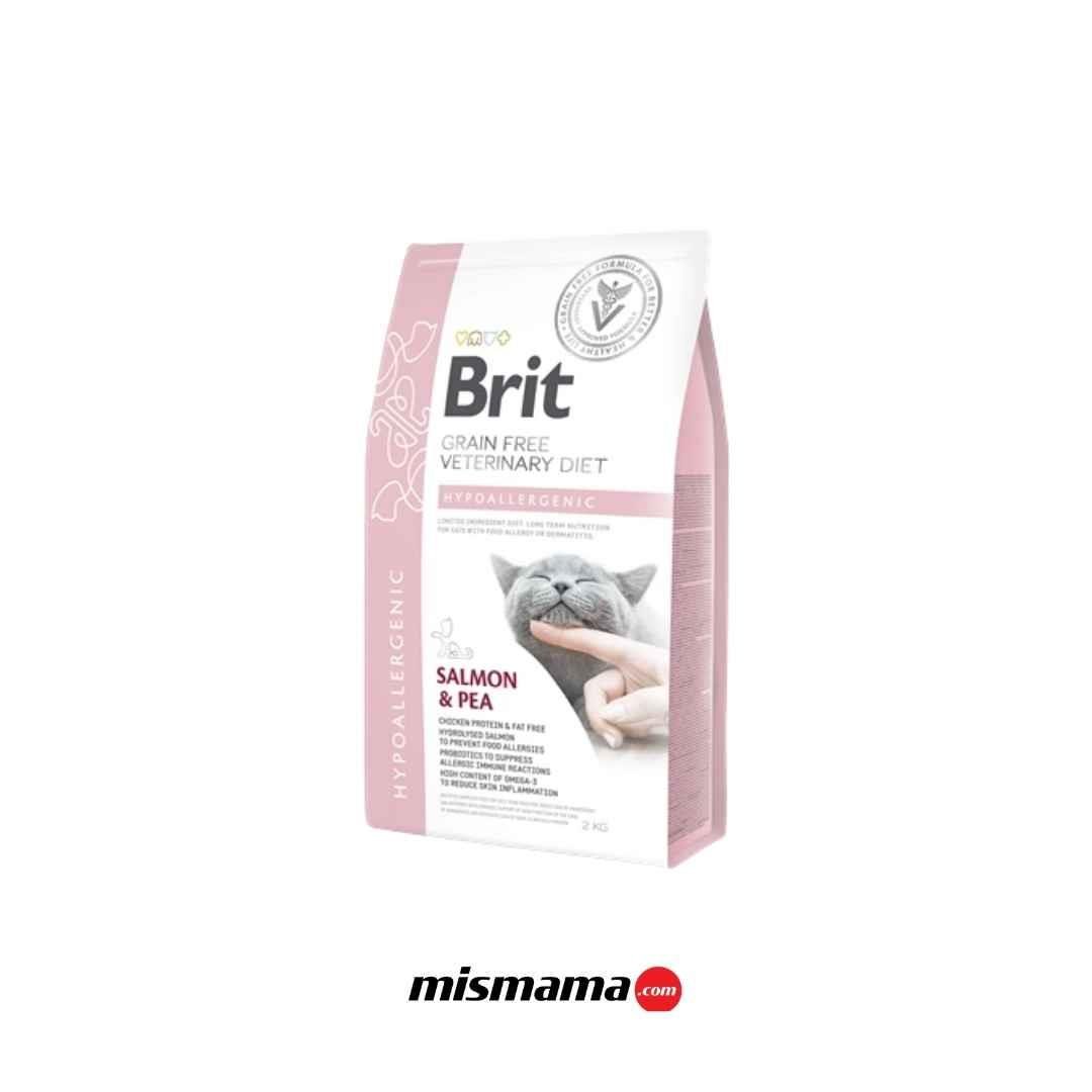 Brit Veterinary Diet Dermatitli Ve Gıda Alerji Rahatsızlıkları Olan Kediler İçin, Tahılsız, Hipoalerjenik Somon Balıklı Ve Bezelyeli Kuru Mama 2 kg