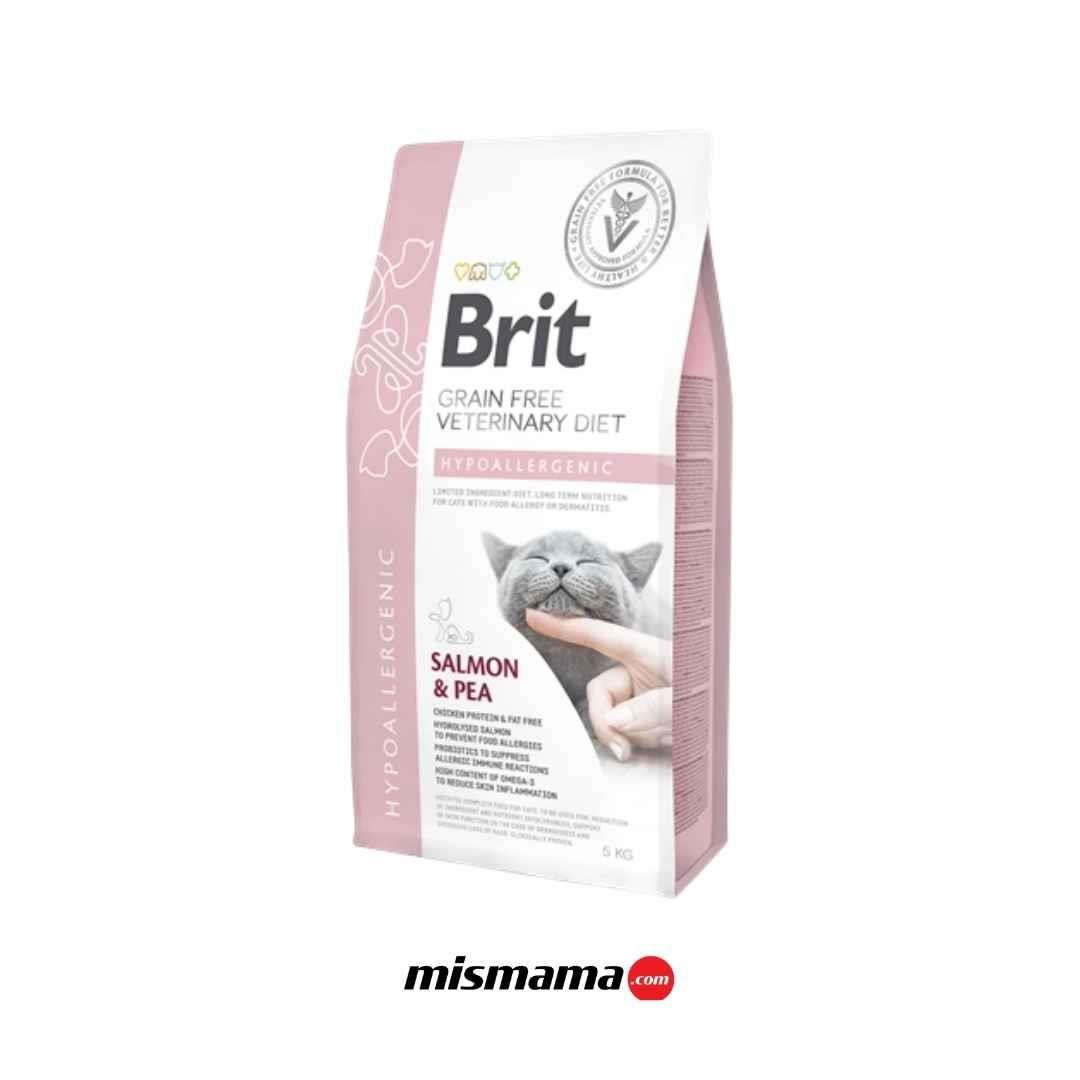 Brit Veterinary Diet Dermatitli Ve Gıda Alerji Rahatsızlıkları Olan Kediler İçin, Tahılsız, Hipoalerjenik Somon Balıklı Ve Bezelyeli Kuru Mama 5 kg