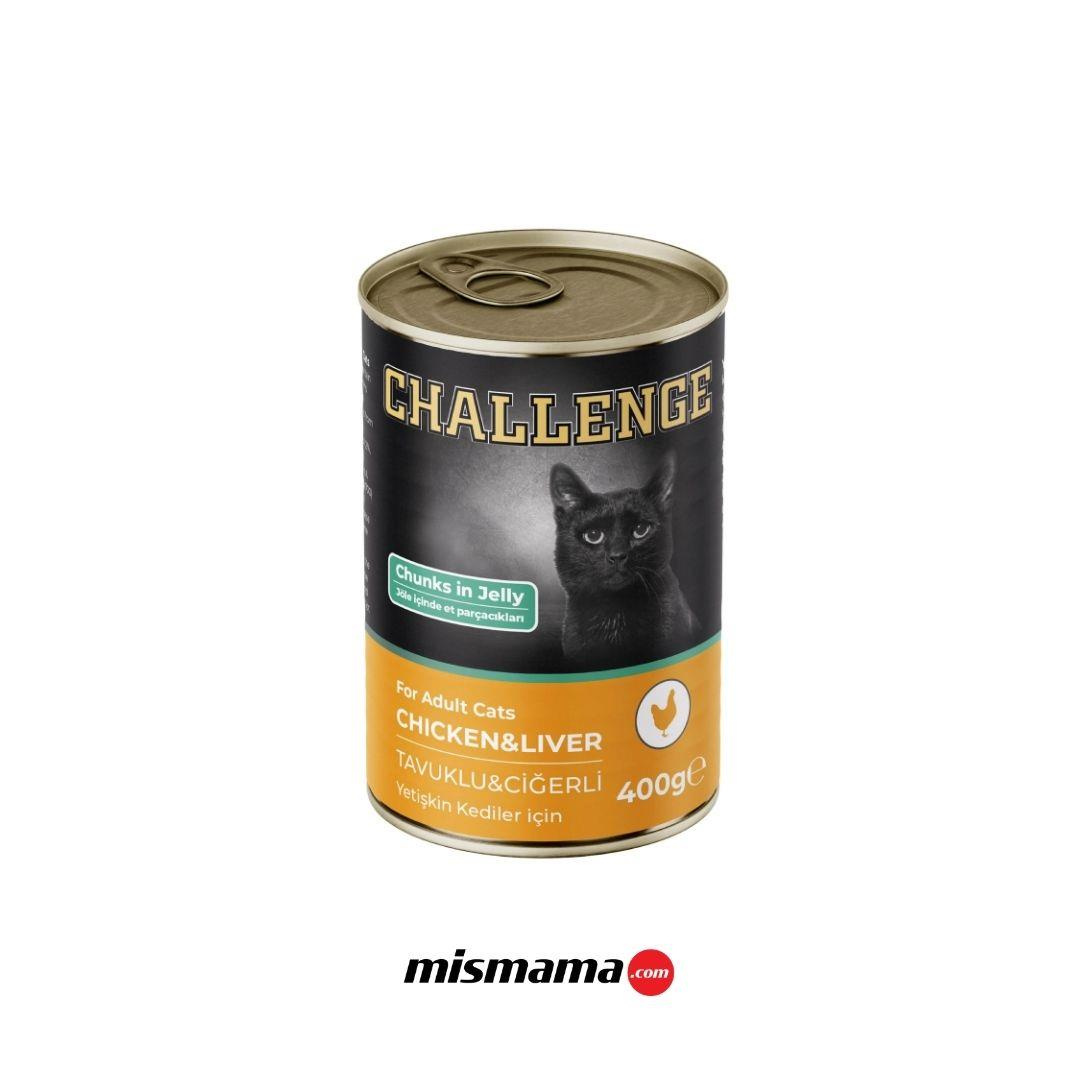 CHALLENGE KONSERVE KEDİ TAVUKLU CİĞERLİ 400GR