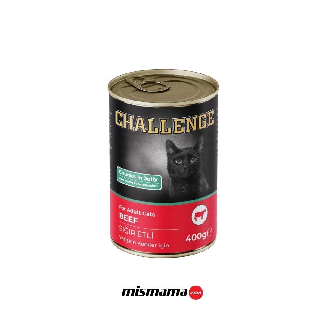 CHALLENGE KONSERVE KEDİ YETİŞKİN SIĞIR ETLİ 400GR