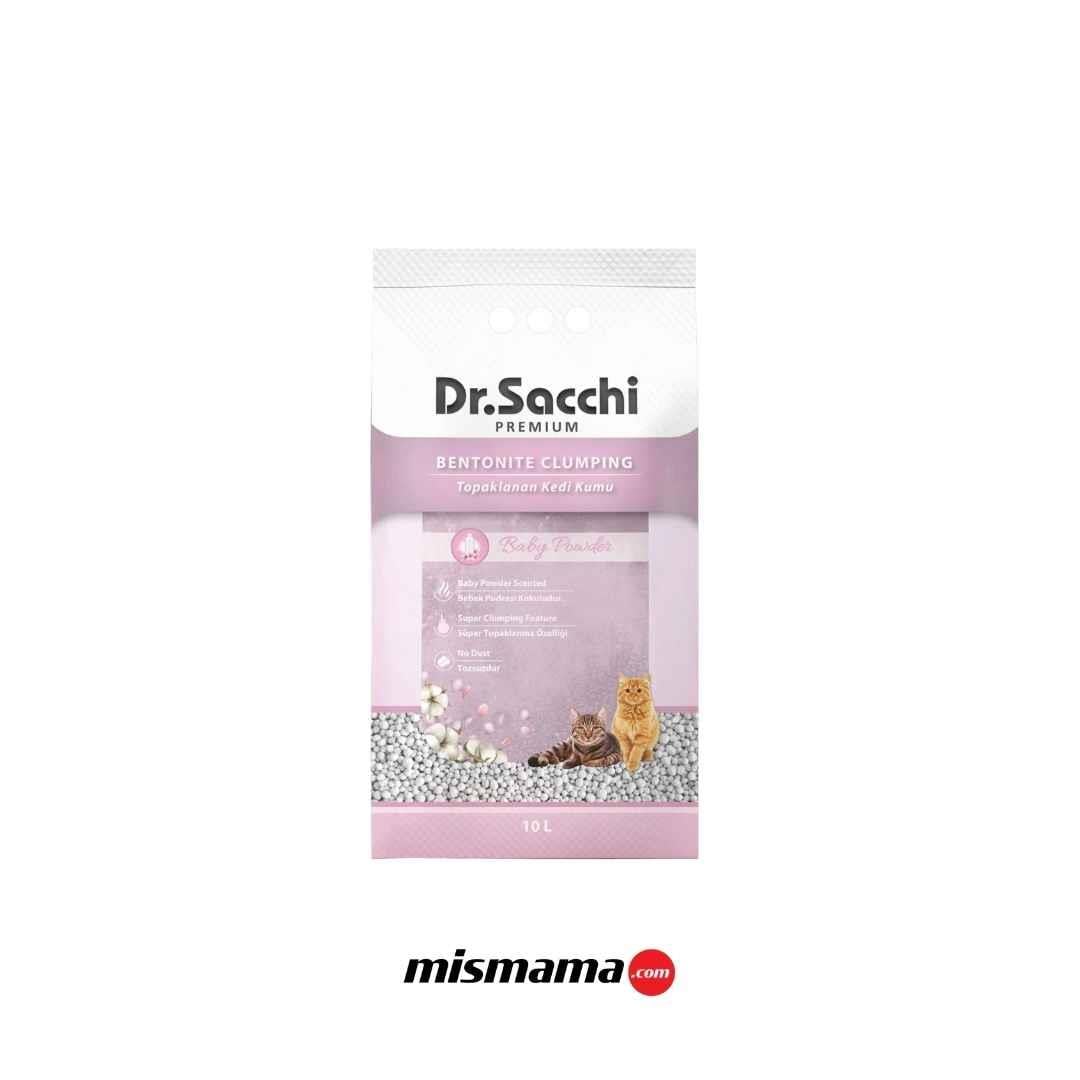 Dr.Sacchi Bebek Pudrası Kokulu Bentonit Kedi Kumu 10 Lt