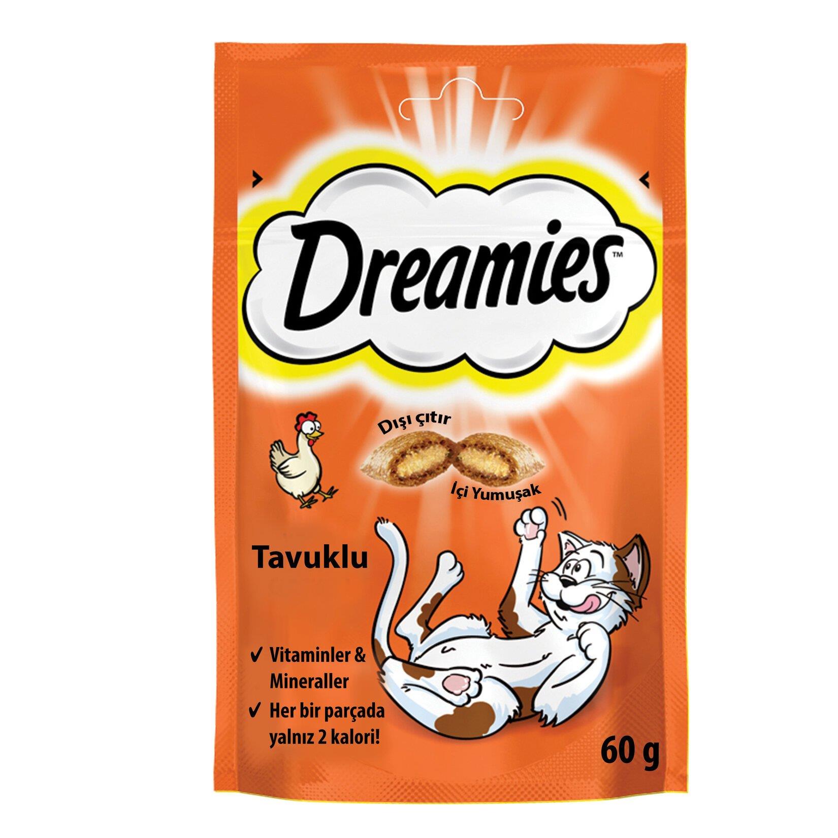 Dreamies İç Dolgulu Tavuklu Kedi Ödül Bisküvisi 60gr