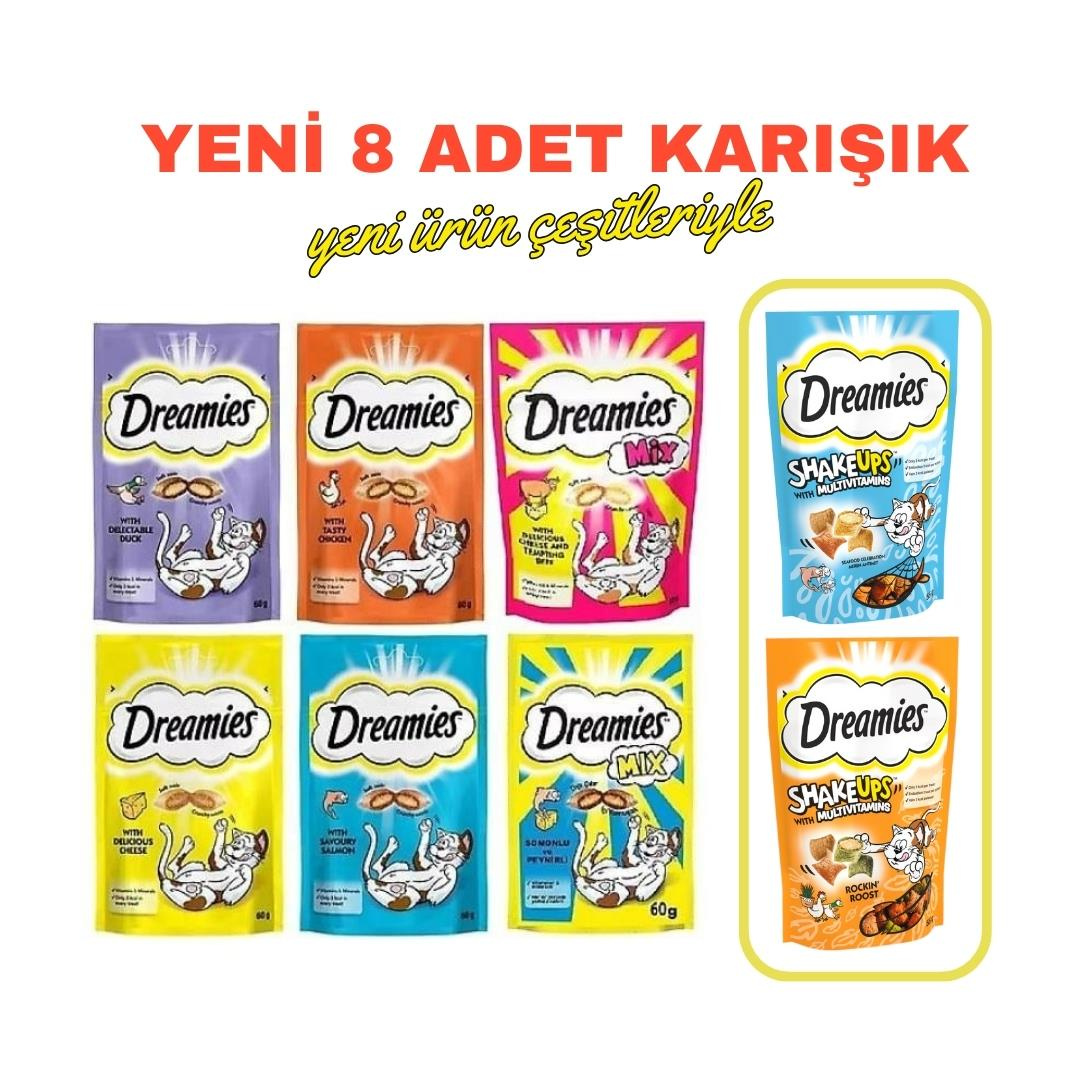 Dreamies Karışık Kedi Ödül Bisküvisi 8 Adet 