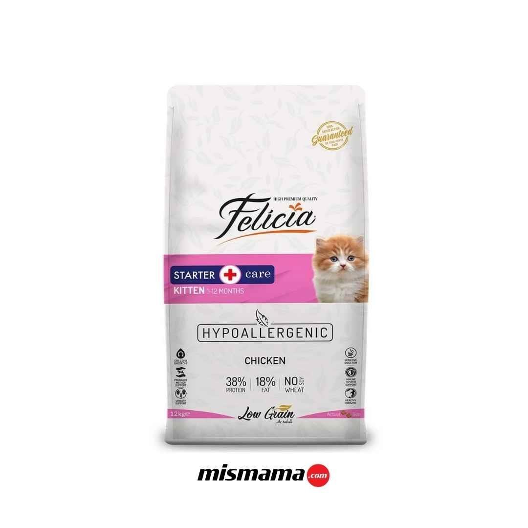 Felicia 12 Kg Yavru Tavuklu Az Tahıllı HypoAllergenic Kedi Maması