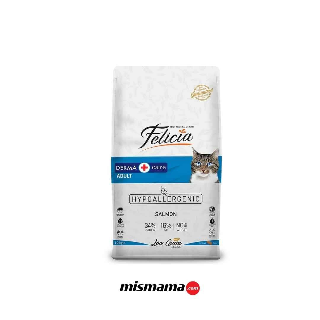 Felicia 12 Kg Yetişkin Somonlu Az Tahıllı HypoAllergenic Kedi Maması