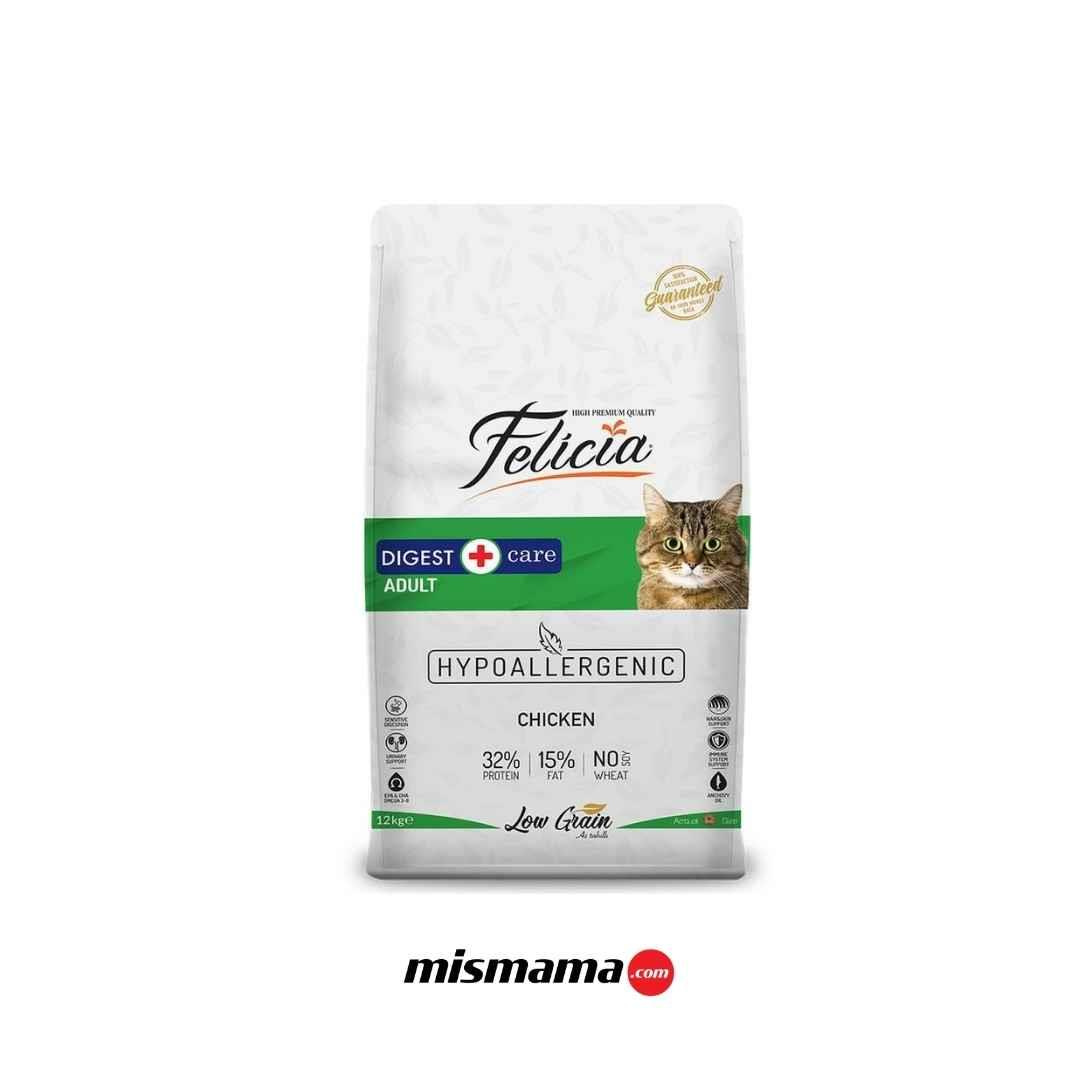 Felicia 12 Kg Yetişkin Tavuklu Az Tahıllı HypoAllergenic Kedi Maması