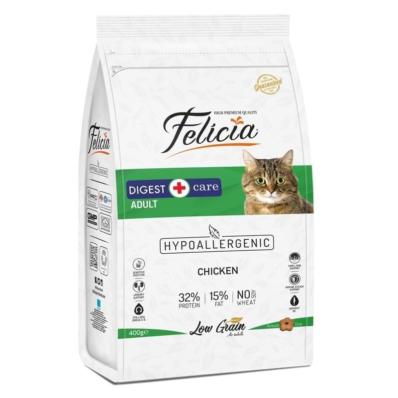 Felicia 400g Yetişkin Tavuklu-Hamsili HypoAllergenic Kedi Maması