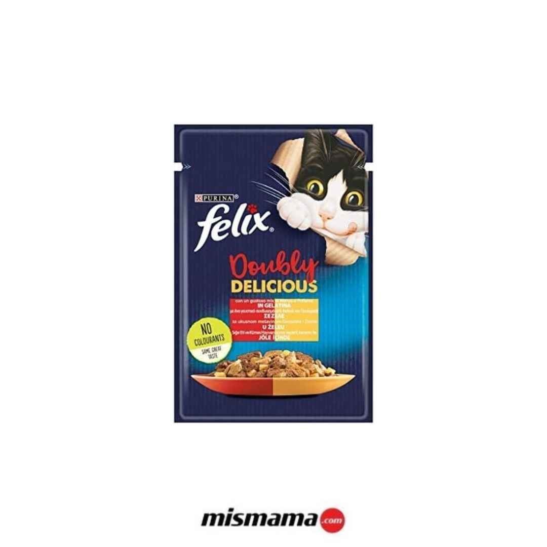 Felix Çifte Lezzet Tavuk ve Sığır Etli Yetişkin Kedi Konservesi 85gr (52 adet)